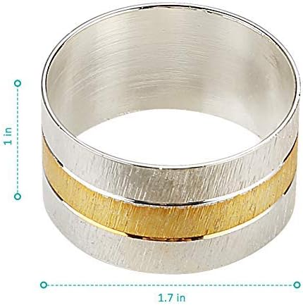 Accmor Napkin Rings, Metal Gold Round Napkin Rings Buckles for Table Decorations, Wedding, Dinner, Party, Set of 4...