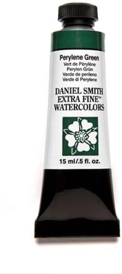 DANIEL SMITH 284600194 Extra Fine Watercolor 15ml Paint Tube, Perylene Green, 0.5 Fl Oz (Pack of 1)...