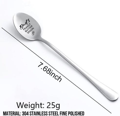 Father Dad Gifts from Daughter Son Dad Peanut Butter Spoon Gift for Dad Father's Day Christmas Gifts for Dad Engraved Peanut Butter Spoons for Men...