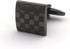 Gun Black Laser Engraved Checker Pattern Dress Shirt Cufflinks...