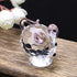 HDCRYSTALGIFTS 2‘’ Pink Crystal Mouse Rat Figurines Collectibles,Handmade Art Glass Animals Miniature Home Garden Decor Statue...