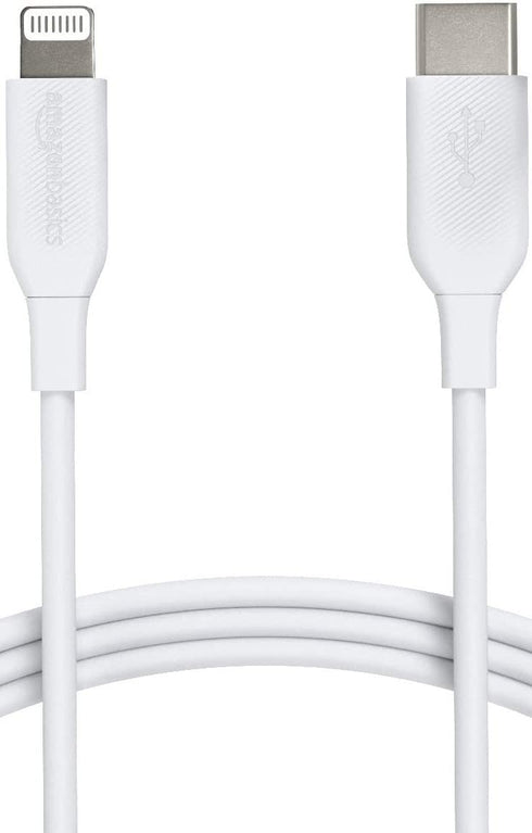 Amazon Basics USB-2.0 Type C to Lightning Cable (MFi Certified), 6 Feet, White...