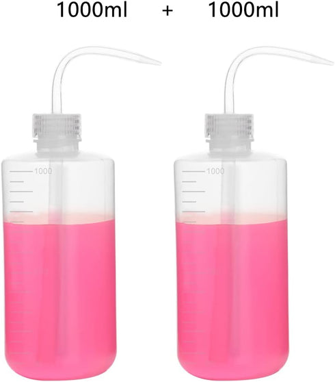 stonylab Chemical Wash Bottle, 2-Pack Plastic Safety Lab Squeeze Wash Bottle, LDPE with Narrow Mouth, 1000 ml / 2 Bottle...