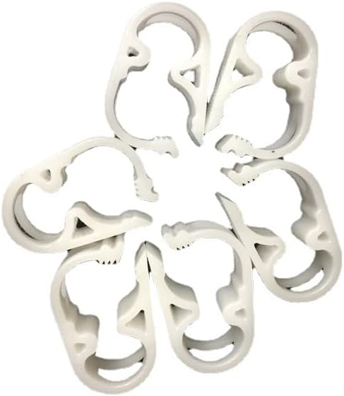 10Pcs White Plastic Tubing Clamps 1/4" - 1/2" Adjustable Tube Clamp Laboratory Pinch Valve Flow Control Hose Clamp for Beer Bottle and Infusion Bo...