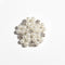 20PCS 1.2inch 3CM Round Pearl Metal Crystal Flatback Rhinestone Buttons for DIY Headbands Hair Accessories Flower Center Bouquet Wedding Invitatio...