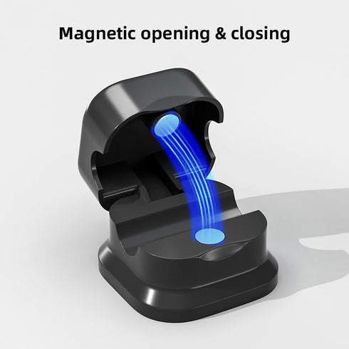 12 Pack Magnetic Cable Clip Clips, Under Desk Cable Management,Hgliagtsmat Adhesive Cord Clip Storage Box for Home Desk Phone Car Wall Desktop Nig...