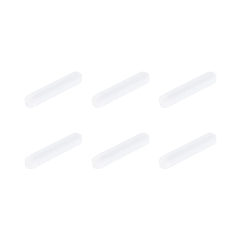 MECCANIXITY Magnetic Stirrer Mixer Stir Bar Rod 40mm(1.57") x8mm Cylinder Shape PTFE Coating Magnet White for Laboratory 6Pcs...