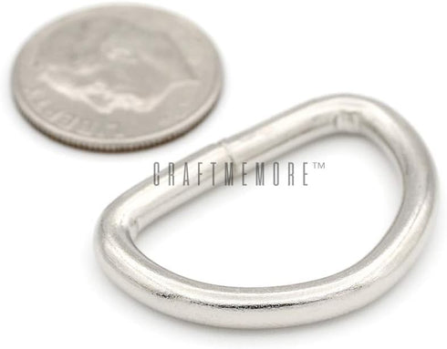 CRAFTMEMORE D-Ring Findings 5/8, 3/4 & 1 Inch Metal Non Welded D Rings for Belts Bags Lanyard Leathercraft Avail 4 Colors (3/4" x 20 Pack, Gunmeta...