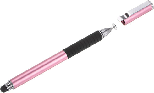 MECCANIXITY 2 in 1 Stylus Pens for Touch Screens Universal Capacitive Stylus Pen with 4 Fiber & 2 Disc Tip for Tablets Cell Phones Laptops, Pink...