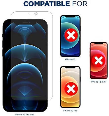 Tech Armor HD Clear Film Screen Protector Designed for Apple iPhone 12 Pro Max 6.7 Inch 4 Pack 2020...