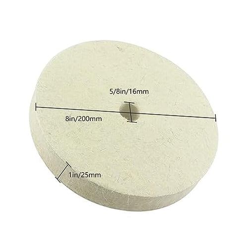 ?????????????? 8''x1'' Wool Buffing Wheel, 5/8 Inch Arbor Hole Jewelry Polishing Wheel for Bench Grinder/Die Grinder...