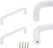 2Pcs 4.13" Arch Bow Cabinet Pull,Aluminum Closet Door Cabinet Hardware Handle Pull,Hole Dia.3.78"/96mm,White...