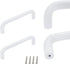 2Pcs 4.13" Arch Bow Cabinet Pull,Aluminum Closet Door Cabinet Hardware Handle Pull,Hole Dia.3.78"/96mm,White...