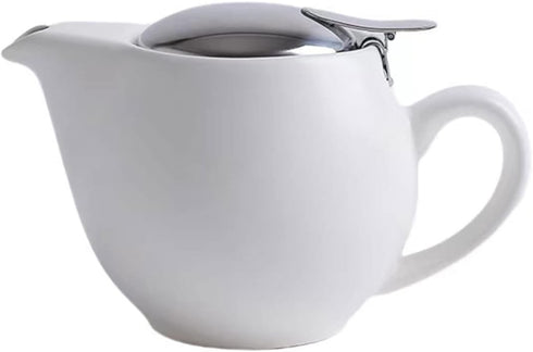 Small Ceramic Teapot With Stainless Steel Infuser For Loose Tea And Blooming Tea, Heat Resistant Ceramic Tea Pot And Tea Kettle, Perfect Tea Maker...