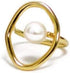 Opening 18K Gold Plated Stackable Bands Ring for Women, Eternity Ring with Shell Pearl, Cubic Zirconia engagement rings vintage gold ring pearl we...