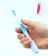Individually Packaged Cute Toothbrush Set, Compact Head (Sky blue, 3 Count)...