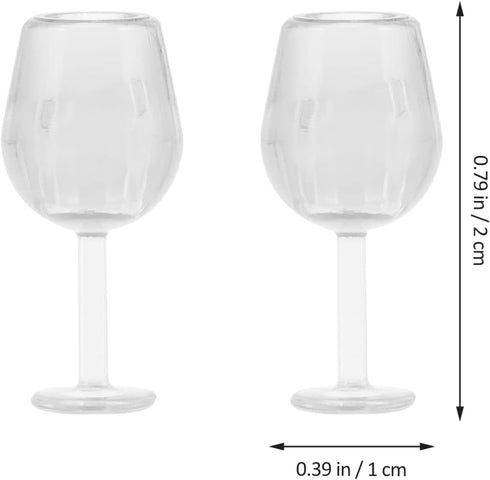 Toddmomy Mini Wine Glasses 10Pcs Miniature Dollhouse Wine Glasses 1: 12 Kids Dollhouse Kitchen Toys Dollhouse Accessories...
