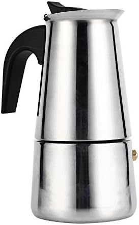 Yosoo Coffee Maker, Stainless Steel Coffee Pot Percolator Stovetop Latte Maker Percolator Stove Top Filter Coffee Maker Pot Easy Clean (200ML 4 Cu...