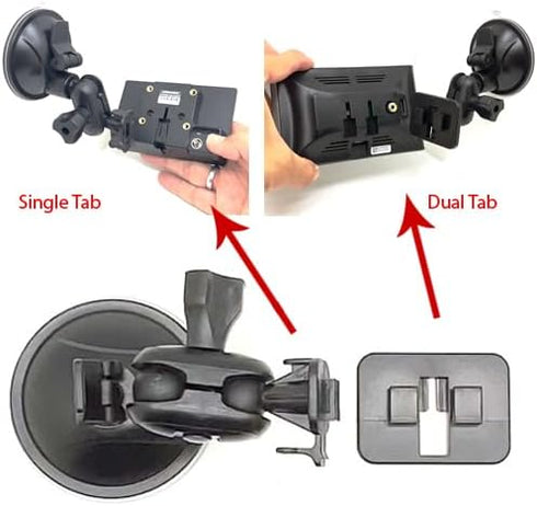 Enhancd Strong Car Windshield Suction Cup Mount for Edge CS and CTS Evolution w/Dual Ball Socket Adapter to Allow Best Viewing Position...