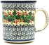 Polish Pottery Mug - Straight Sided - Holly Berry...