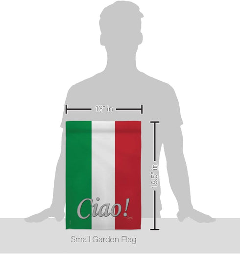 Breeze Decor Regional Nation International World Country Particular Area House Banner Small Yard Double-Sided, Garden Flag 13"x 18.5", Italian Dec...
