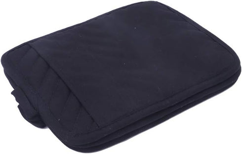 Anyi Cotton Pot Holders with Pocket, Heat Resistant Black Counter Table Hot Pads for Kitchen...