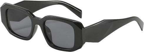 BOJOD Trendy Rectangle Sunglasses For Women Men Retro 90s Oval y2k Retangular Sunglasses Square Black Shades...