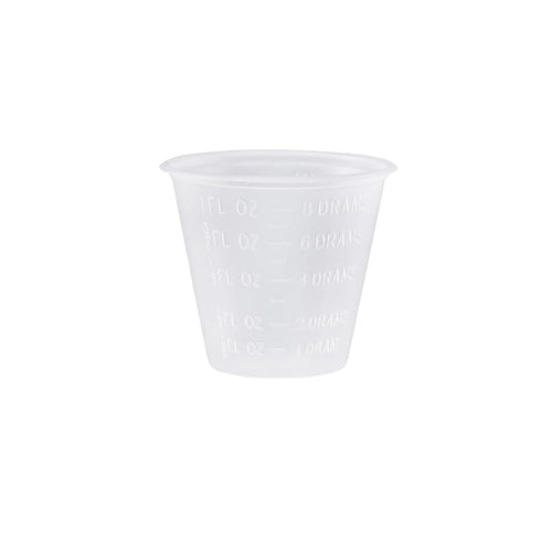 Dukal Medicine Cups 1 oz. Pack of 100 Translucent Polypropylene Cups 30 ml. Calibrated with Two measurements. Unbreakable Construction, Easy to Re...