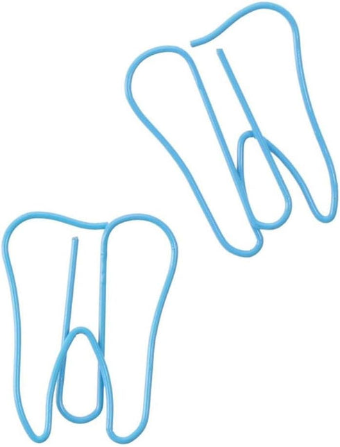 20PCS Blue Tooth Shape Paper Clips, Funny Large Binder File Clips Page Holder Bookmarks, for Home Office...