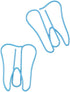 20PCS Blue Tooth Shape Paper Clips, Funny Large Binder File Clips Page Holder Bookmarks, for Home Office...