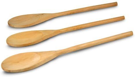 Classic Wooden Kitchen Spoon - Set of 3 (18")...