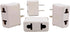 European to US Plug Adapter, 4 Pack Universal Input UK/EU/AU/Asia to USA/Canada/Mexico Adapter Travel Power Plug Adapter Converters(White)...