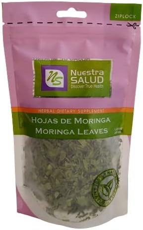 Dried Moringa Leaves Herbal Infusion Tea (35gr) - All Natural Moringa Tea in a Zip Lock Bag Premium Silver Line...