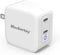 40W Dual-Port USB C Charger - Charge Two Devices Simultaneously, 20W Per Port, Compact and Safe - Compatible with iPhone 14/13/12, iPad, Samsung G...