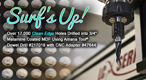Amana Tool 317013 Solid Carbide Dowel Drill Bit Through Hole Boring Drill Bits 3mm D x 70mm Long x 10x25mm Shank Left Hand...