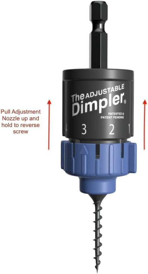 Adjustable DIMPLER ® Drywall Bit - Perfect for Converting Electric and Impact Drills into a Drywall and Deck Screw Gun holds the screw with a Powe...