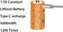 New USB C Lithium ion Rechargeable Battery, High Capacity 1.5V 5000mWh Rechargeable C Battery, 2.5 H Fast Charge, 1200 Cycle with Type C Cable, Co...
