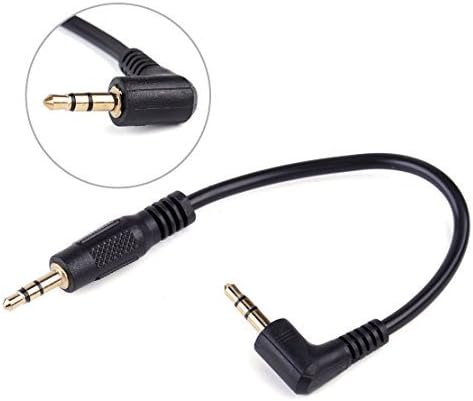 beler 0.4ft 10cm Short Right Angle 3.5mm Male to Male 3.5mm Aux Audio Cable...