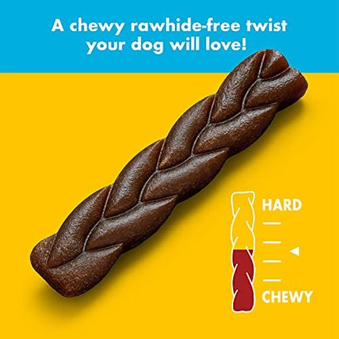 5-Inch Dog Chew Braids, Made in The USA, All Natural Rawhide-Free Highly-Digestible Treats, Chicken Delight - 7 Count...