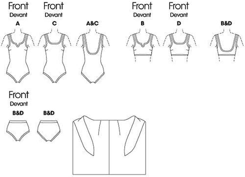 BUTTERICK PATTERNS B4526 Misses' Swimsuit and Wrap, Size EE (14-16-18-20)...