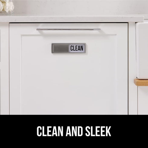 Gorilla Grip Clean and Dirty Dishwasher Magnet Sign, Optional Adhesive, Magnetic Kitchen Decor, Easy Read, Non-Scratch, Heavy Duty Shutter Slide M...
