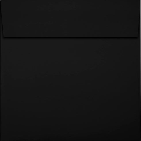 LUXPaper Square Invitation Envelopes | Peel & Press | 5 1/2" x 5 1/2" | Midnight Black | 80lb. Text | 50 Qty...