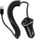 Fast Car Charger Pixel 7 Type C Car Plug Android USB C Cigarette Lighter Car Adapter Fast Charging C Coiled Cable for Samsung Galaxy A14 5G/S23/A5...