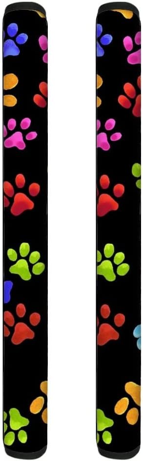 Jiueut 2 Pack Cute Colorful Paw Printed Refrigerator Handle Covers,Kitchen Appliance Handle Covers Antiskid Protector Gloves for Fridge Oven Keep Off Fingerprints,Stain