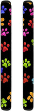 Jiueut 2 Pack Cute Colorful Paw Printed Refrigerator Handle Covers,Kitchen Appliance Handle Covers Antiskid Protector Gloves for Fridge Oven Keep Off Fingerprints,Stain