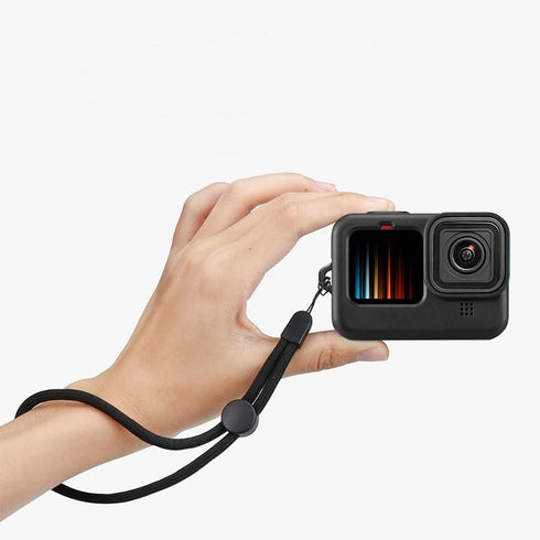 Camera Accessories Black Silicone Case Battery Side Cover, Screen Protectors, Lens Caps, Lanyard Compatible with GoPro Hero 12, 11, 10, 9...