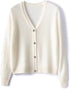 14 Pcs Vintage Red Rose Metal Buttons Sewn Button Shirt Cardigan Women's Garment 12mm/0.5inch, White/Gold...