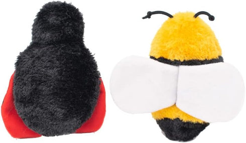 ZippyPaws - 2 Squeaky and Crinkly Dog Toys & Puppy Toys - Bee and Ladybug...