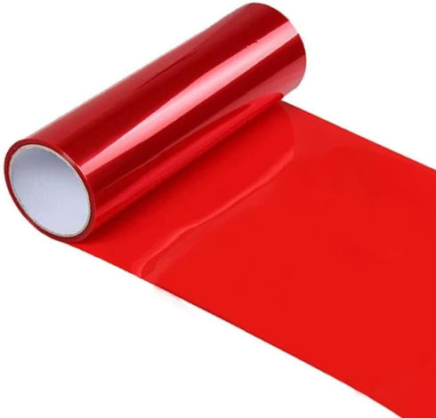 DIYAH 12 X 48 Inches Self Adhesive Headlight, Tail Lights, Fog Lights Tint Vinyl Film (Red)...