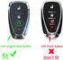 2pcs 4 Button Smart Key Fob Silicone Rubber Case Cover Protector Holder Compatible with Chevy Chevrolet Blazer Bolt Equinox Traverse Trax Trailbla...
